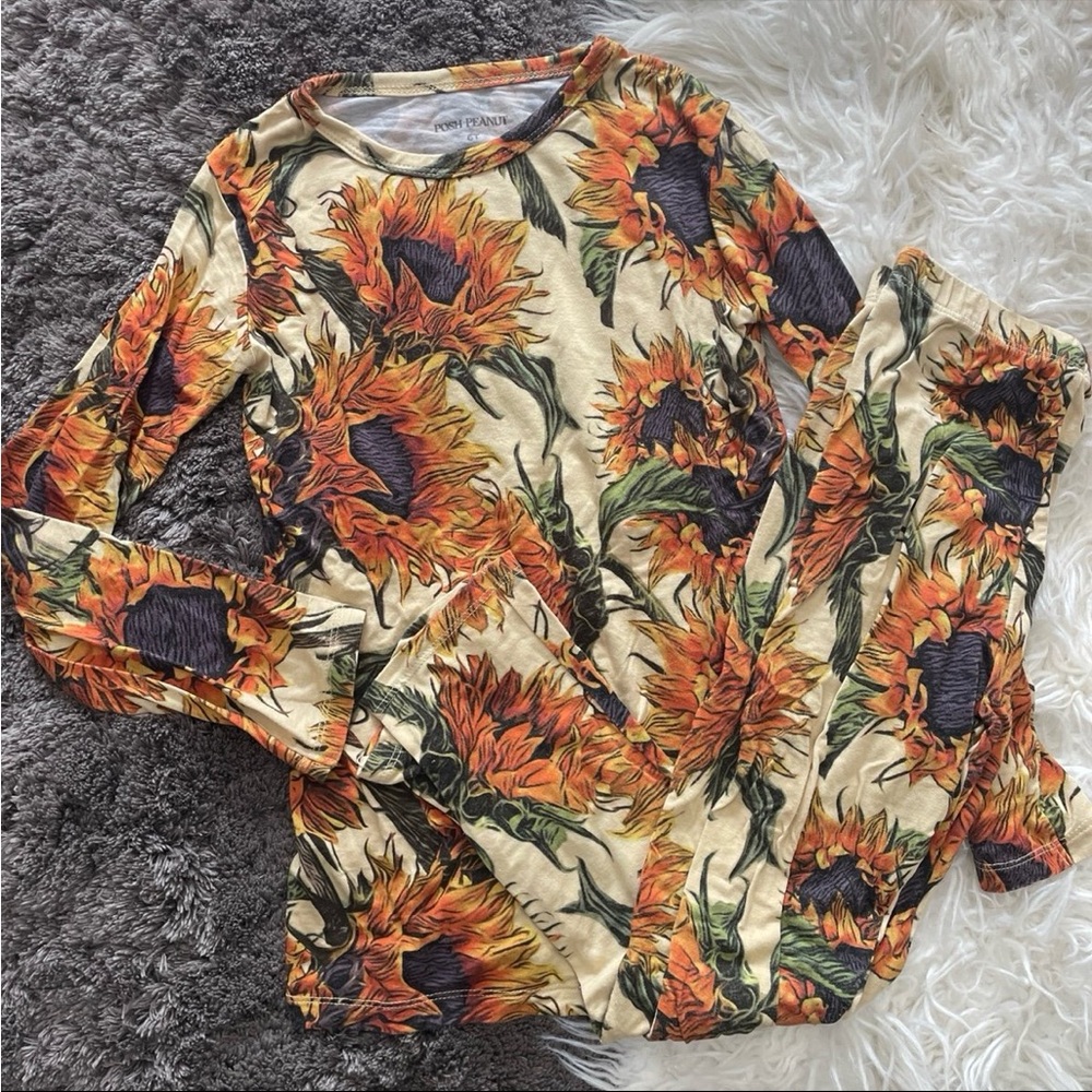 Posh Peanut 6T Arev Sunflower Pajamas